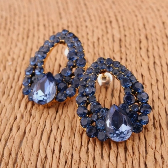 Jewelry - 5 for $12-Blue Crystal Earrings